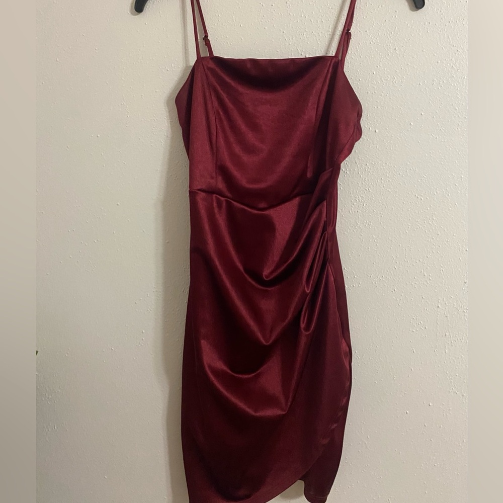 Honey and  Rosie red satin dress